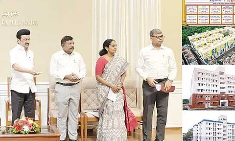 ரூ.426 கோடி செலவில் கட்டப்பட்ட 3,268 குடியிருப்புகள்- முதல்-அமைச்சர் மு.க. ஸ்டாலின் திறந்து வைத்தார்