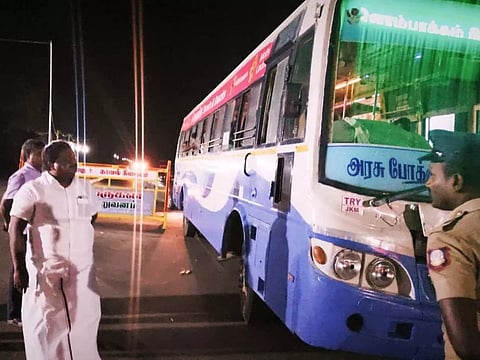 கிளாம்பாக்கம் பேருந்து நிலையத்தில் அமைச்சர் சிவசங்கர் ஆய்வு