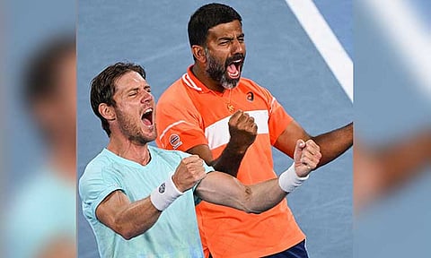 மேத்யூ எப்டன், ரோகன் போபண்ணா (image courtesy: ATP Tour twitter via ANI)