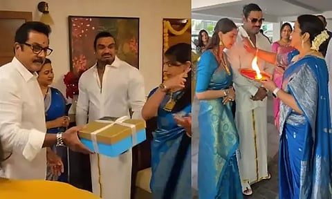 தலை தீபாவளி கொண்டாடிய வரலட்சுமி சரத்குமார்