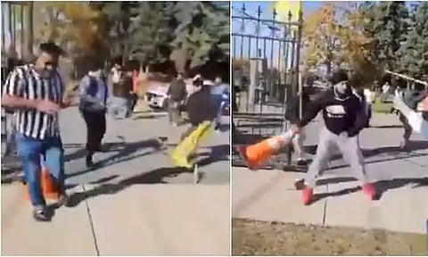 கனடாவில் இந்து மத வழிபாட்டு தலம், பக்தர்கள் மீது காலிஸ்தான் ஆதரவாளர்கள் தாக்குதல்