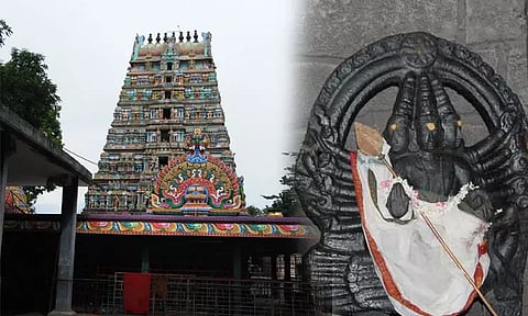 பன்னிரு கரங்களுடன் மயில் மீது ஆறுமுகப் பெருமான்