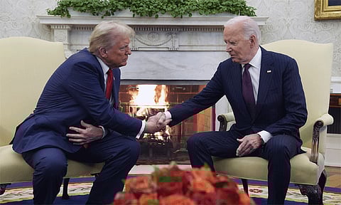 வெள்ளை மாளிகையில் ஜோ பைடனுடன் டொனால்டு டிரம்ப் சந்திப்பு