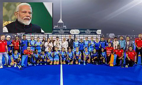 மகளிர் ஆசிய சாம்பியன்ஸ் கோப்பையை வென்ற இந்திய ஆக்கி அணிக்கு பிரதமர் மோடி வாழ்த்து