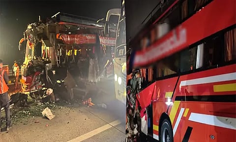 உ.பி.: அலிகாரில் பஸ் லாரி மோதி விபத்து - 5 பேர் பலி