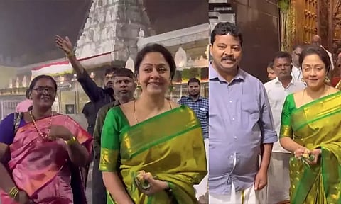 நடிகை ஜோதிகா திருப்பதியில் சாமி தரிசனம்