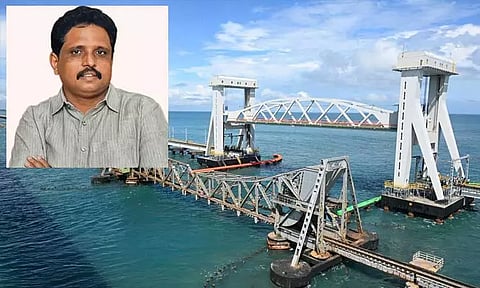 பாதுகாப்பை கேள்விக்குறியாக்கும் பாம்பன் பாலம்: ரெயில்வே மந்திரி பதிலளிக்க வேண்டும் - சு.வெங்கடேசன்