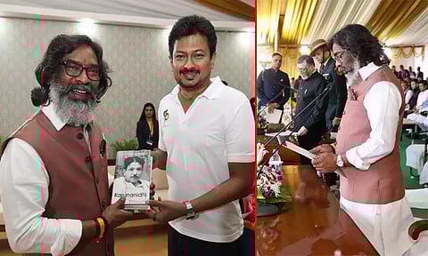 ஜார்கண்ட் முதல் மந்திரியாக பொறுப்பேற்றுள்ள ஹேமந்த் சோரனுக்கு உதயநிதி ஸ்டாலின் வாழ்த்து