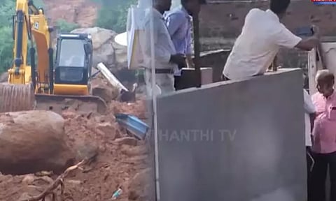 திருவண்ணாமலையில் மண்சரிவு ஏற்பட்ட இடத்தில் ஐஐடி குழு ஆய்வு