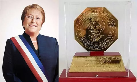 சிலியின் முன்னாள் அதிபர் பேச்லெட்க்கு 2024-ம் ஆண்டுக்கான இந்திரா காந்தி அமைதி பரிசு