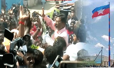 கொடிக்கம்ப விவகாரம்: வி.சி.க. நிர்வாகிகள் மீது 8 பிரிவுகளின் கீழ் வழக்குப் பதிவு