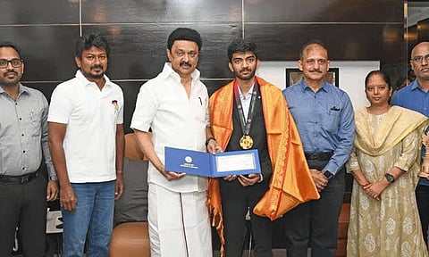 உலக செஸ் சாம்பியன்ஷிப்; தமிழக வீரர் குகேஷ் வெற்றி - முதல்-அமைச்சர் மு.க.ஸ்டாலின் வாழ்த்து