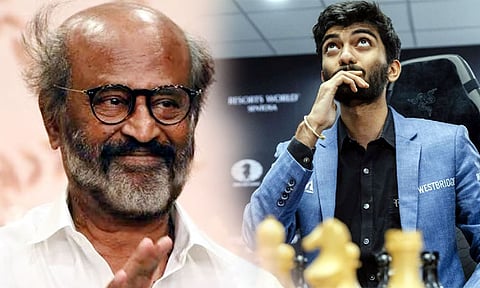 உலக செஸ் சாம்பியன் குகேஷுக்கு நடிகர் ரஜினிகாந்த் வாழ்த்து