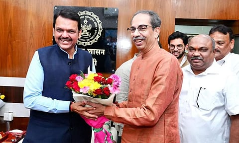 தேவேந்திர பட்னாவிசுடன் உத்தவ் தாக்கரே சந்திப்பு