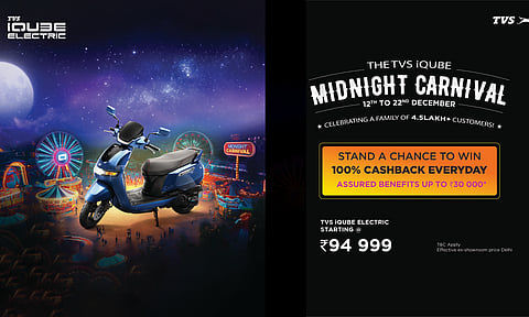 அதிக இடவசதி, நீண்டதூர பயணத்துக்கு டி.வி.எஸ். ஐகியூப் ஸ்கூட்டர்