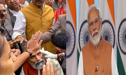 நாடாளுமன்ற வளாகத்தில் தள்ளுமுள்ளு: பாஜக எம்.பி.க்களை நலம் விசாரித்த பிரதமர்