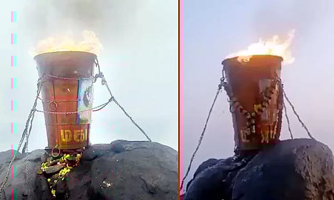 தீபமலை மீது ஏற்றப்பட்ட மகாதீபம் இன்றுடன் நிறைவு