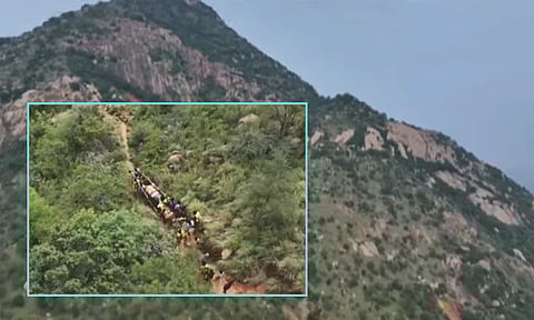 திருவண்ணாமலை மகாதீபம்: 11 நாட்களுக்கு பிறகு கீழே கொண்டு வரப்பட்ட தீப கொப்பரை