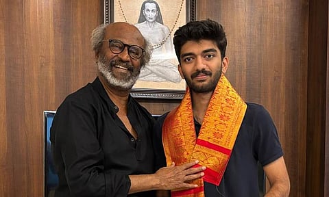 செஸ் சாம்பியன் குகேஷை நேரில் அழைத்து வாழ்த்து தெரிவித்த ரஜினிகாந்த்