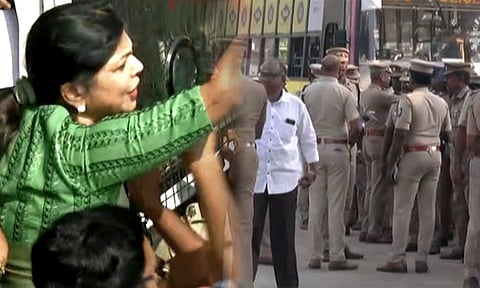 தடையை மீறி போராட்டம் நடத்த முயன்ற சவுமியா அன்புமணி கைது