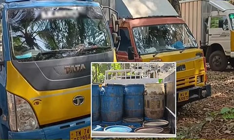 கன்னியாகுமரியில் உணவு கழிவு ஏற்றி வந்த வாகனங்கள் பறிமுதல் - 9 பேர் கைது