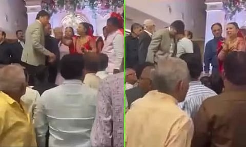 குடிபோதையில் ஆரத்தி தட்டை வீசிய மணமகன்... அடுத்து நடந்த விசயம் - வைரலான வீடியோ