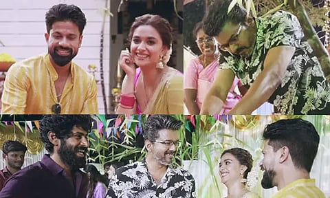 கீர்த்தி சுரேஷுடன் பொங்கல் கொண்டாடிய விஜய் - வைரலாகும் வீடியோ