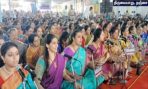 திருவையாறு காவிரி கரையில் தியாகராஜர் ஆராதனை - கர்நாடக இசை கலைஞர்கள் பங்கேற்பு