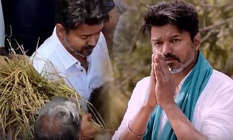 பரந்தூரில் விஜய் பரபரப்பு பேச்சு: நெற்கதிரை வழங்கி பச்சை துண்டு அணிவித்த விவசாயிகள்