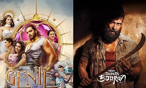 விக்ரமின் 'வீர தீர சூரன் 2' படத்துடன் மோதும் ரவி மோகனின் 'ஜீனி'