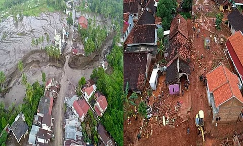 இந்தோனேசியா: ஜாவா தீவில் ஏற்பட்ட நிலச்சரிவு, திடீர் வெள்ளத்தில் சிக்கி 17 பேர் பலி