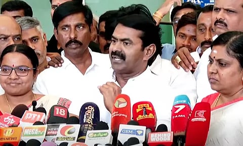 'ஈரோடு கிழக்கு இடைத்தேர்தலில் சூரியன் மறைந்தால்தான் தமிழ் சமூகத்திற்கு விடிவு' - சீமான்