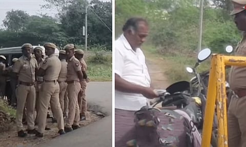 போராட்டம் அறிவித்த வி.சி.க.: வேங்கைவயல் பகுதியில் போலீசார் குவிப்பு