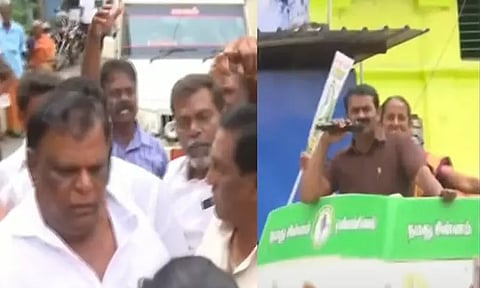 ஈரோடு கிழக்கு தொகுதி: பிரசாரம் மேற்கொண்ட சீமானிடம் காங்கிரஸ் கட்சியினர் வாக்குவாதம்