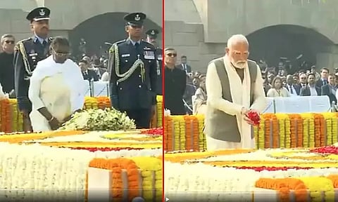 காந்தி நினைவு தினம்: பிரதமர் மோடி, ஜனாதிபதி திரவுபதி முர்மு அஞ்சலி