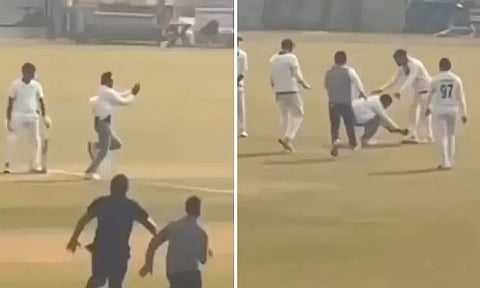 மைதானத்திற்குள் அத்துமீறி நுழைந்து விராட் கோலி ரசிகர் செய்த செயல்.. இணையத்தில் வைரல்