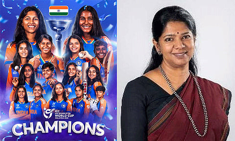 உலகக் கோப்பை வென்ற இந்திய அணி: தி.மு.க. எம்.பி கனிமொழி வாழ்த்து