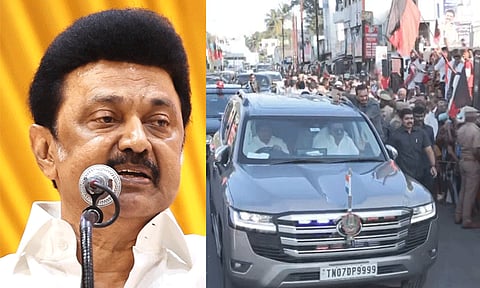 திருச்சியில் சாரண-சாரணியர் இயக்க வைர விழா: முதல்-அமைச்சருக்கு வழிநெடுக உற்சாக வரவேற்பு