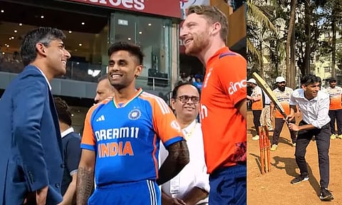 இந்தியா-இங்கிலாந்து போட்டியை கண்டுகளிக்கும் ரிஷி சுனக்