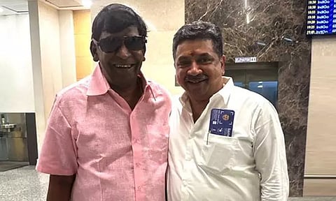 நடிகர் வடிவேலுடன் அமைச்சர் பழனிவேல் தியாகராஜன் சந்திப்பு