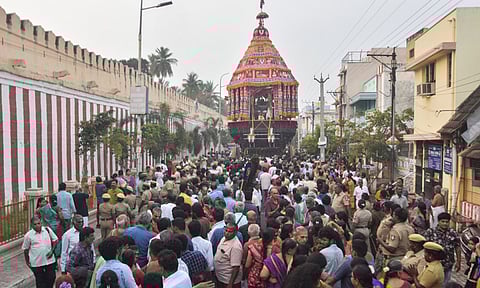 ஸ்ரீரங்கம் ரெங்கநாதர் கோவிலில் தை தேரோட்டம்