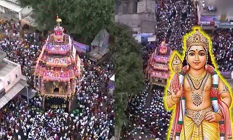 சென்னிமலை முருகன் கோவில்: களைகட்டிய தைப்பூச திருவிழா தேரோட்டம்
