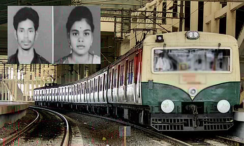 தண்டவாளத்தை கடந்து செல்ல முயன்ற காதல் ஜோடி: மின்சார ரெயில் மோதி பலியான சோகம்