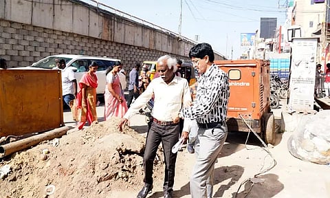சென்னை மேடவாக்கத்தில் புதைவட மின்பாதை அமைக்கும் பணி: ராதாகிருஷ்ணன் நேரில் ஆய்வு