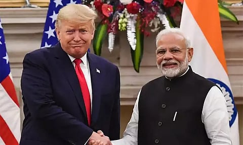 அமெரிக்க அதிபர் டொனால்டு டிரம்புடன் பிரதமர் மோடி சந்திப்பு