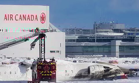 கனடாவில் விபத்துக்குள்ளான டெல்டா ஏர்லைன்ஸ் விமானம் - பலர் காயம்