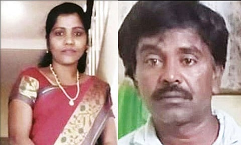 நடத்தையில் சந்தேகம்: சுவரில் தலையை முட்டி நர்சு படுகொலை - கணவர் கைது