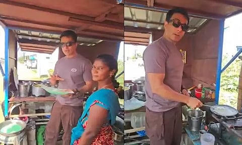 சென்னையிலுள்ள தெருவோர கடையில் தோசை சுட்ட நடிகர் சோனு சூட்! வைரல் வீடியோ!