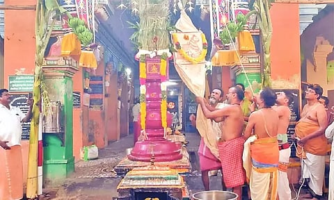 கும்பகோணம் காசி விஸ்வநாதர் கோவிலில் மாசிமக பெருவிழா தொடங்கியது