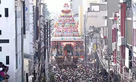 கோவை கோனியம்மன் கோவில் தேர் திருவிழா கோலாகலம் - ஆயிரக்கணக்கான பக்தர்கள் பங்கேற்பு